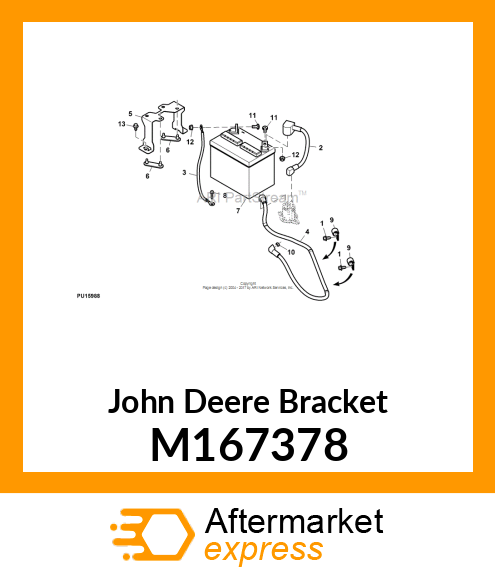 BRACKET, BATTERY HOLD M167378