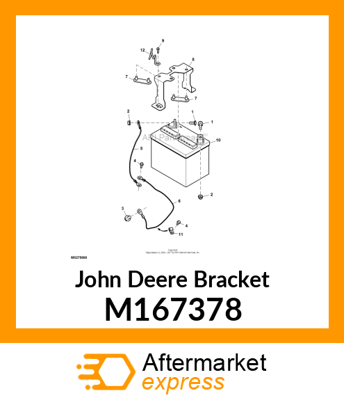 BRACKET, BATTERY HOLD M167378