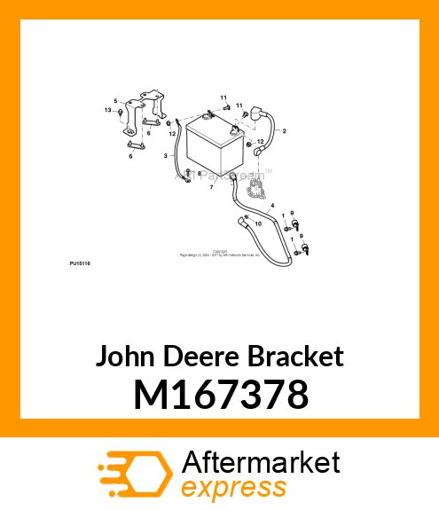 BRACKET, BATTERY HOLD M167378