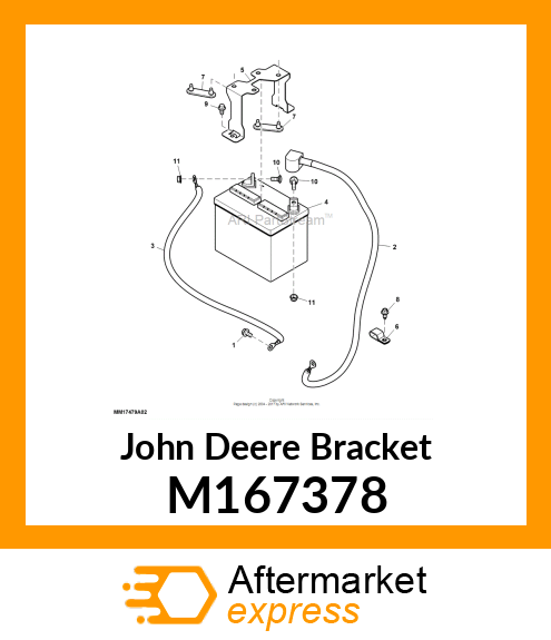 BRACKET, BATTERY HOLD M167378