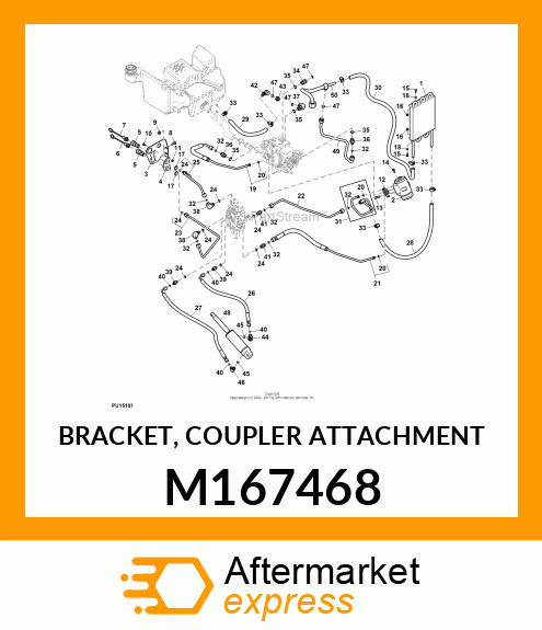 BRACKET, COUPLER ATTACHMENT M167468