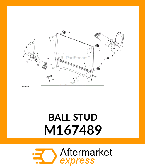 BALL STUD, 10MM M167489