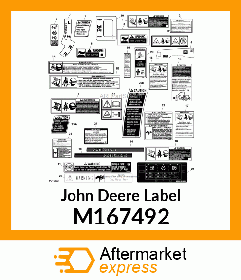 LABEL, MONITOR XUV M167492