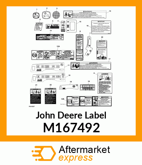 LABEL, MONITOR XUV M167492