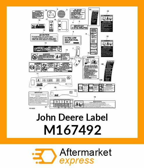 LABEL, MONITOR XUV M167492