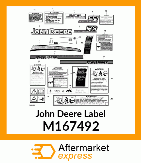 LABEL, MONITOR XUV M167492