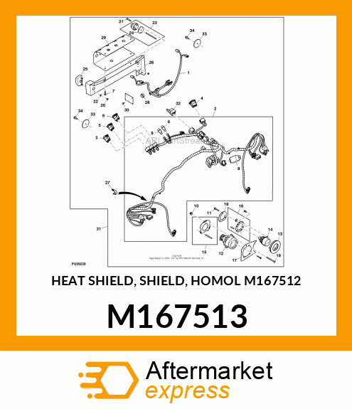 HEAT SHIELD, SHIELD, HOMOL M167512 M167513