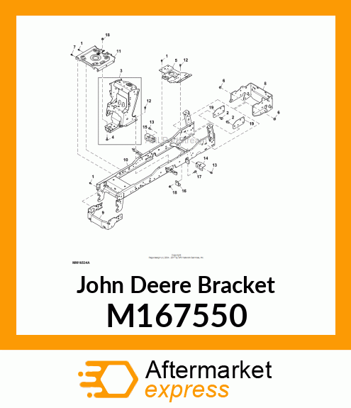 BRACKET, BUMPER M167550