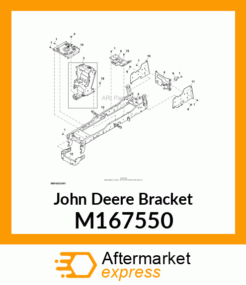 BRACKET, BUMPER M167550