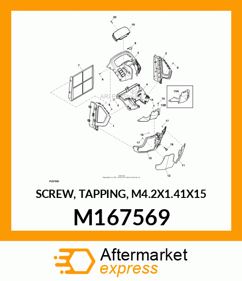 SCREW, TAPPING, M4.2X1.41X15 M167569