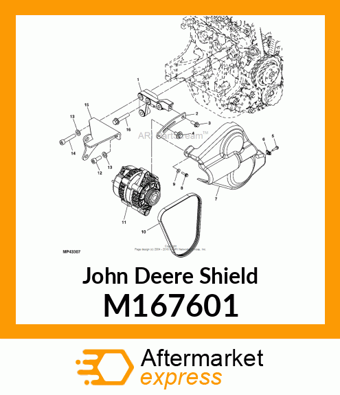 SHIELD, ALTERNATOR BELT M167601