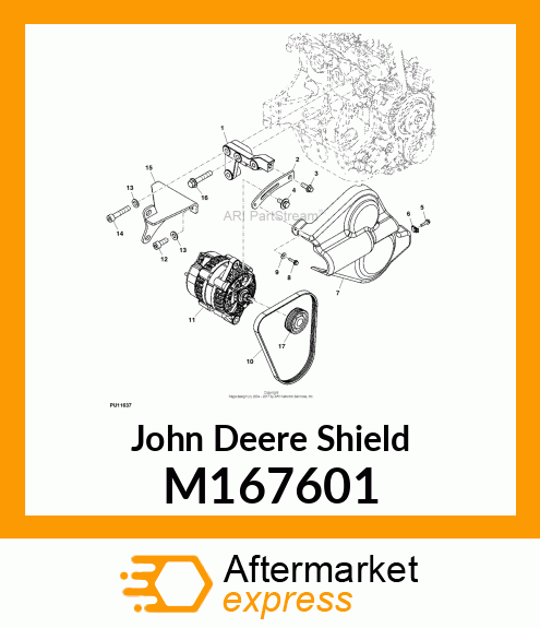 SHIELD, ALTERNATOR BELT M167601