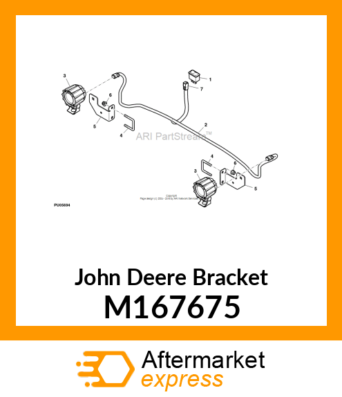 BRACKET, HEADLIGHT Z235 amp; Z255 M167675