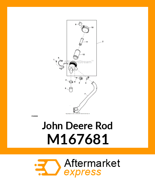 ROD, AIR CLEANER SUPPORT M167681