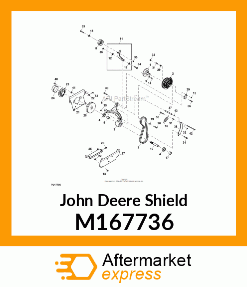 ADAPTER, PTO SHIELD M167736