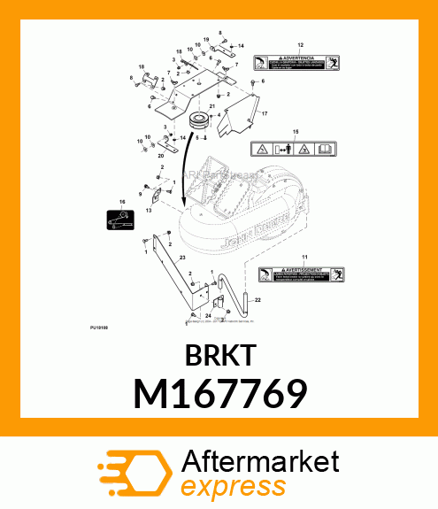 BRACKET, HC HINGE AFT M167769