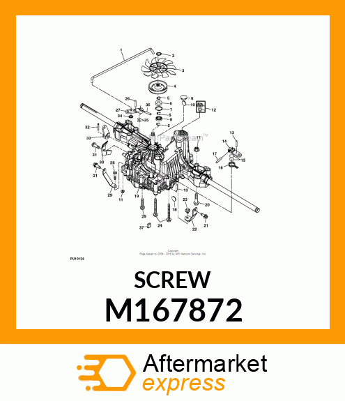 SCREW, M8 X 1.25 X 16 THREAD ROLLIN M167872