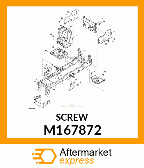 SCREW, M8 X 1.25 X 16 THREAD ROLLIN M167872