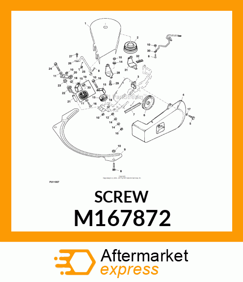 SCREW, M8 X 1.25 X 16 THREAD ROLLIN M167872