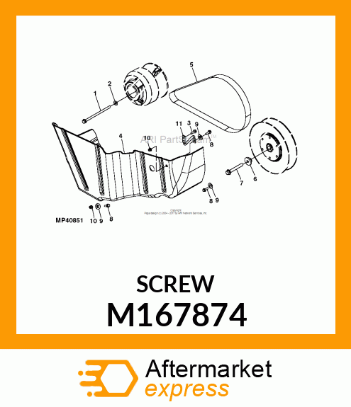 SCREW, M6 X 1 X 12 THREAD ROLLING M167874