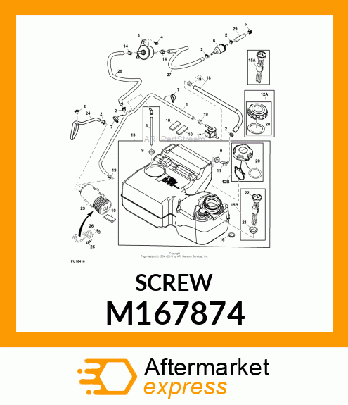 SCREW, M6 X 1 X 12 THREAD ROLLING M167874