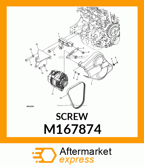 SCREW, M6 X 1 X 12 THREAD ROLLING M167874