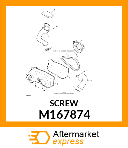 SCREW, M6 X 1 X 12 THREAD ROLLING M167874