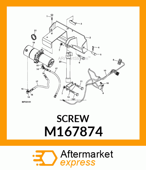 SCREW, M6 X 1 X 12 THREAD ROLLING M167874