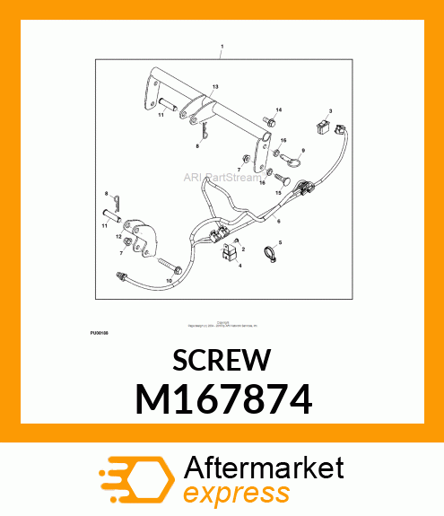 SCREW, M6 X 1 X 12 THREAD ROLLING M167874