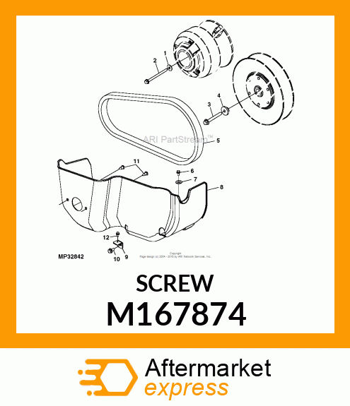 SCREW, M6 X 1 X 12 THREAD ROLLING M167874