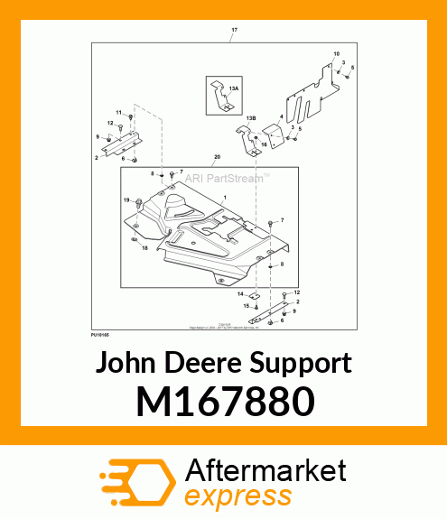 SUPPORT, DECK SHIELD M167880