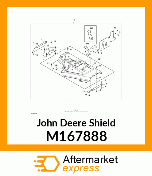 SHIELD, EXPORT X700 STANDARD PTO M167888