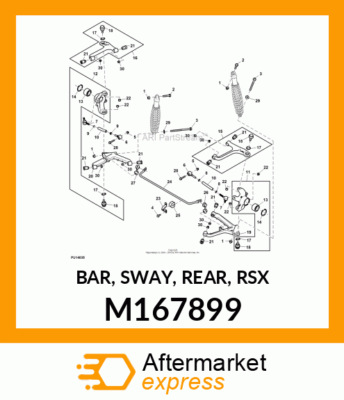 BAR, SWAY, REAR, RSX M167899