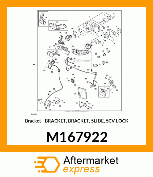 BRACKET, BRACKET, SLIDE, SCV LOCK M167922