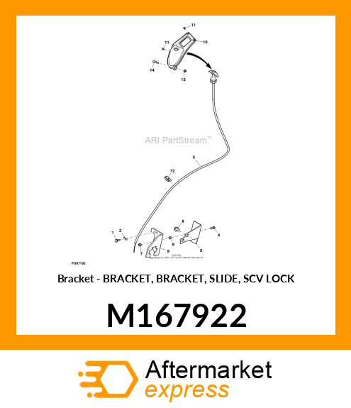 BRACKET, BRACKET, SLIDE, SCV LOCK M167922