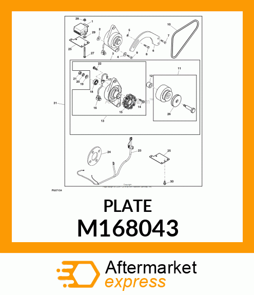 PLATE, VOLTAGE REGULATOR M168043