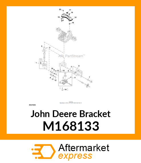 BRACKET, HYDRAULIC RESERVOIR X310 M168133