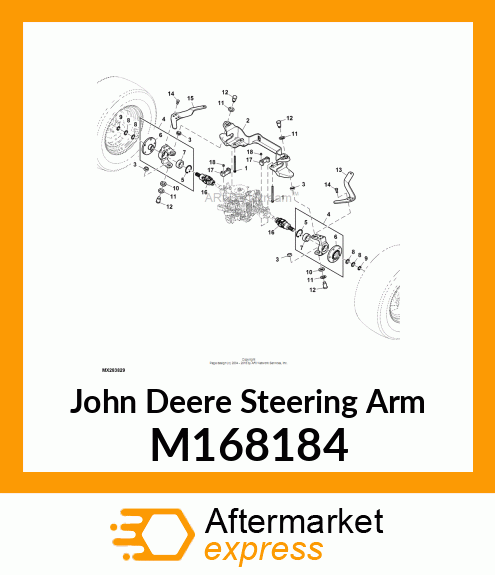 STEERING ARM, LR, L4WS PWR M168184