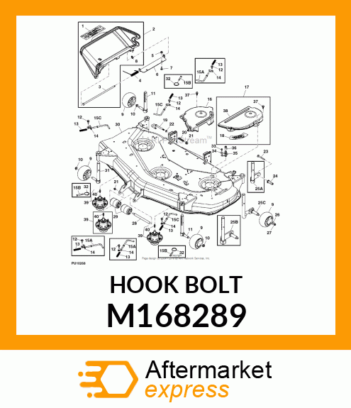 HOOK BOLT M168289