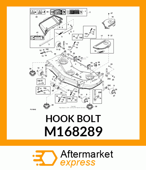 HOOK BOLT M168289