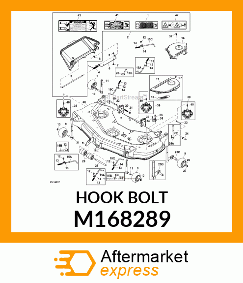 HOOK BOLT M168289