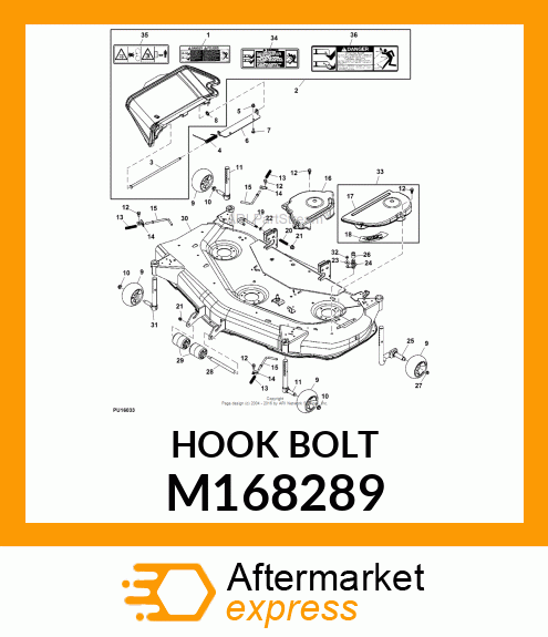 HOOK BOLT M168289