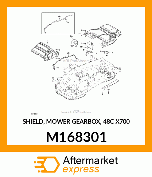 SHIELD, MOWER GEARBOX, 48C X700 M168301