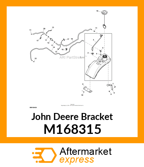 BRACKET, FRONT MOUNTING X300R FUEL M168315