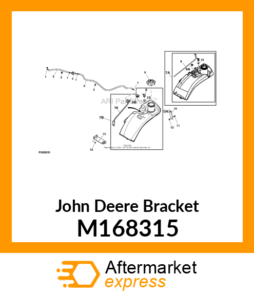 BRACKET, FRONT MOUNTING X300R FUEL M168315