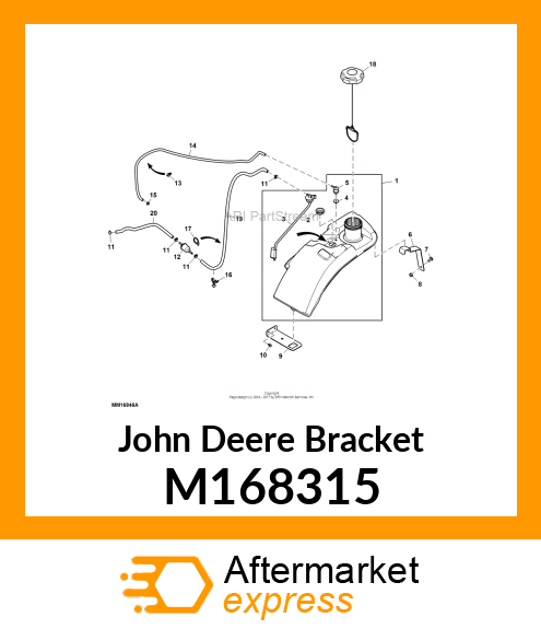 BRACKET, FRONT MOUNTING X300R FUEL M168315