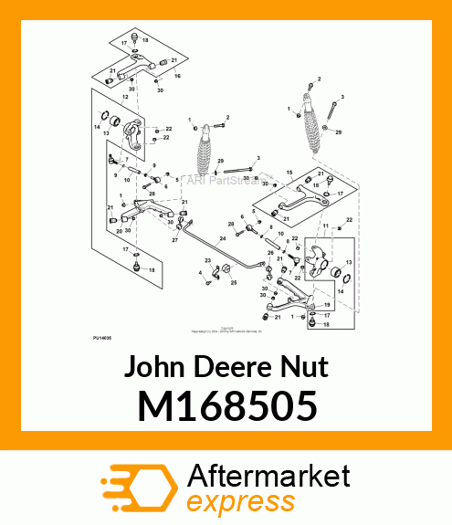 NUT, PREVAILING TORQUE, SPECIAL M168505