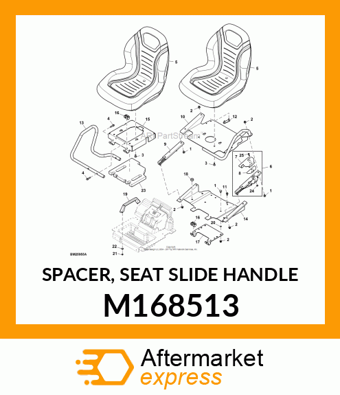 SPACER, SEAT SLIDE HANDLE M168513