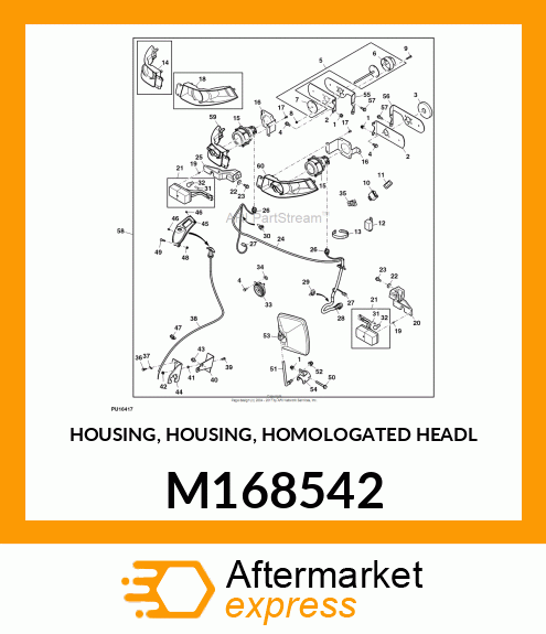 HOUSING, HOUSING, HOMOLOGATED HEADL M168542