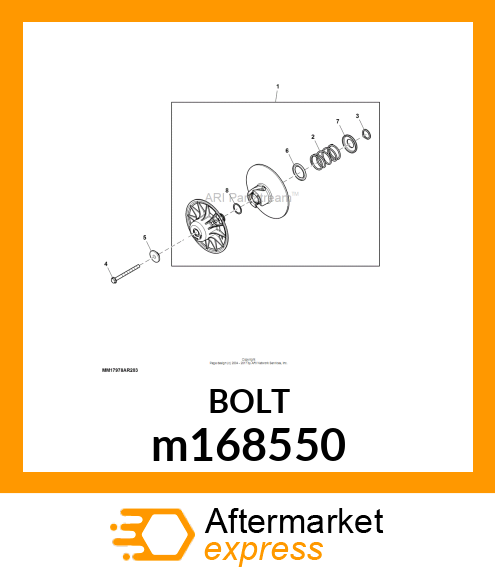 BOLT, FLANGED, HEX HEAD m168550